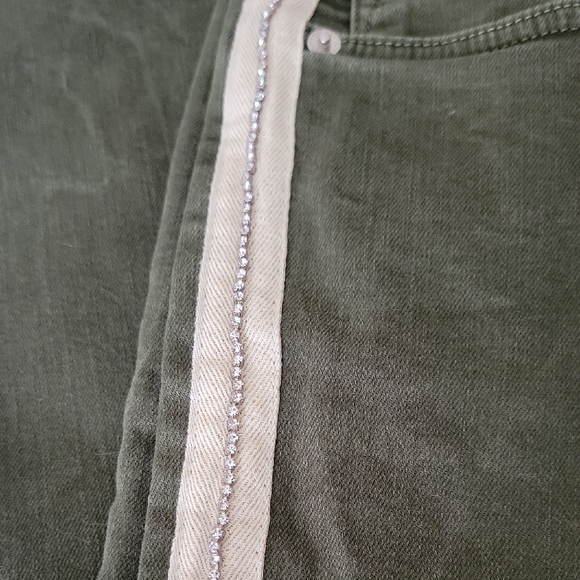 Zara Olive Green Denim Pants - Picture 2 of 7